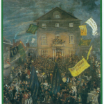 Fig. 13. Anonimo, «The Bedford Town Election of 1832», 1835, olio su tela (Cecil Higgins Art Gallery, Bedford)