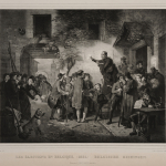 Fig. 27. Jozef Geirnaert, «Les élections en Belgique (1831) Belgische Kienzingen», Dewasme, Bruxelles, 1831, litografia (Bibliotèque Royale de Belgique, Bruxelles)