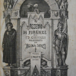 Fig. 21 – "L’assedio di Firenze di F. D. Guerrazzi illustrato da Niccola Sanesi", Politti, Milano 1869 ca., frontespizio (Biblioteca Universitaria, Pisa).