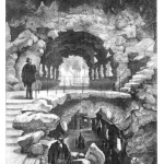 Fig. 02 – Scorcio panoramico della scale a grotta dell’acquario di Berlino. Da un disegno di E. Schmidt (tratto da: G. Rasch, "Das Berliner Aquarium", in «Illustrierte Zeitung», 19 giugno 1869, p. 477)