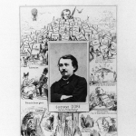 Fig. 01 – Carlo Gripp, «Gustave Doré. Photo-Biographie», fotografia di Pierre Durat applicata su un foglio volante di caricature, 1869 ca. (Bibliothèque nationale de France, Paris).