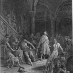 Fig. 05 – Gustave Doré, «Geraint decapita Earl Doorm», incisione su acciaio, in Alfred Tennyson, “Idylls of the King. Enid”, Moxon and Co, London 1868, in-folio, tavola VIII.