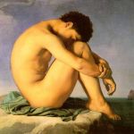Fig. 12. Hippolyte Flandrin, «Jeune homme nu assis au bord de la mer», olio su tela, 1855 (Musée du Louvre, Paris)