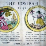 Fig. 11b – T. Rowlandson, The contrast. Which is best, 1792, acquaforte colorata a mano (British Museum, London)