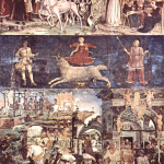 Fig. 06 – Francesco Cossa, «Ciclo dei Mesi. Marzo», 1468-1470 circa, affresco, Sala dei mesi, Palazzo Schifanoia, Ferrara